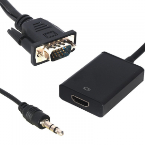 Powermaster VGA To HDMI Dönüştürücü Kablo