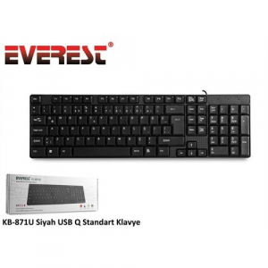 Everest Kb-871U Q Usb Sıyah Standart Klavye